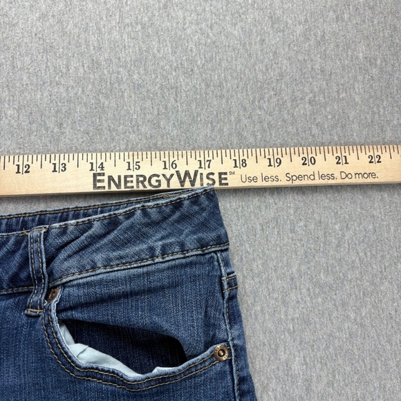 Maurices Jeans Womens 16 Long Mid Rise Flared Bootcut Stretch Blue Denim Casual - Picture 5 of 14